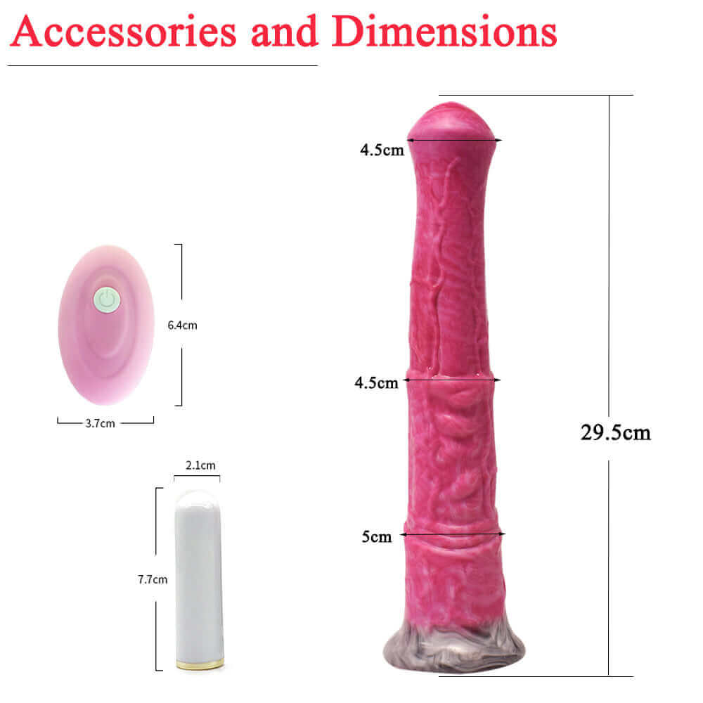 Punch Pink Vibrating Horse Dildo - Marengo